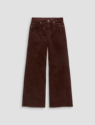 Saige Wide Leg Corduroy - Wood Brown