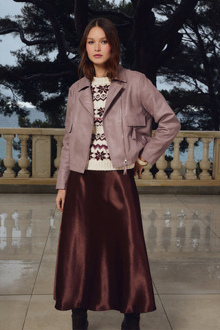 Ladies Woven Skirt - Chocolate