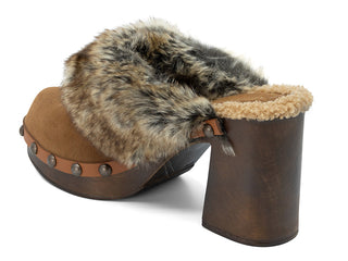 Fadia Clog - Cinnamon Suede
