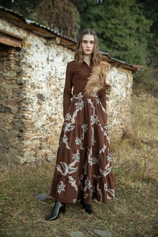 Gia Skirt - Woodlands Brown