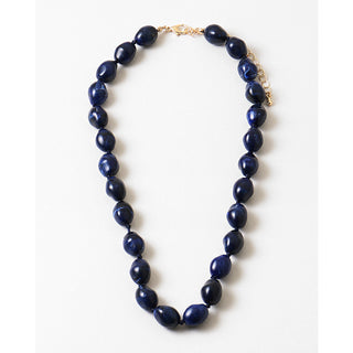 Navy Beaded Necklace