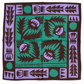 Wild Thistle Purple & Green Scarf