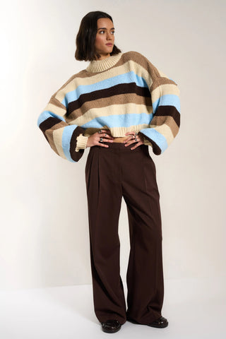 Bellamy Crop Pullover - Raw Umber