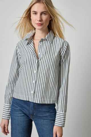 Straight Fit Short Button Down