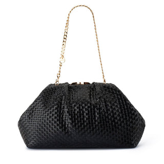 Martinique Woven Clutch - Black