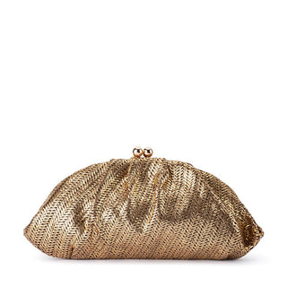 Rita Woven Clutch - Bronze