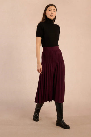 Alexis Knitted Skirt - Dark Red
