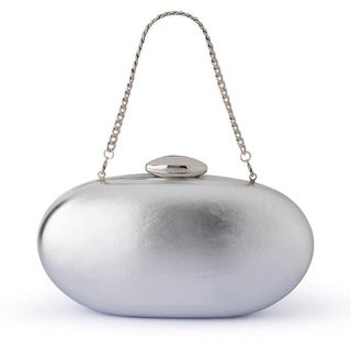 Yuzu Oval Clutch - Silver